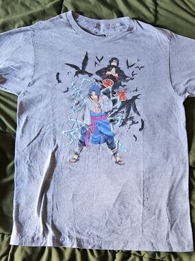 Ripple Junction Kids Naruto Graphic Tee - Light Gray with Blue Accents